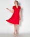 Дамска рокля от трико от пениран памук в червено